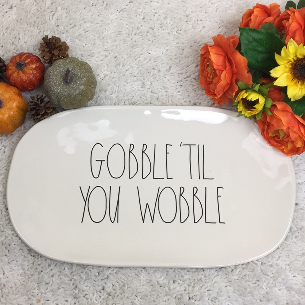 Rae Dunn Gobble ‘TIL You Wobble Tray Platter